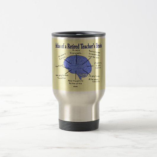Mug De Voyage Atlas du cerveau Gfits d'un professeur retraité (Centre)
