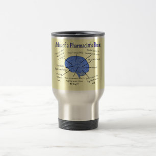 Mug De Voyage Atlas d'un pharmacien Cerveau-Hilare