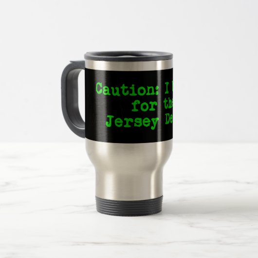 Mug De Voyage Attention Je Freine Pour Le Diable Jersey (Devant gauche)