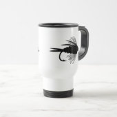 Mug De Voyage Attrait de pêche de mouche noire (Devant droit)