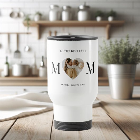 Mug De Voyage Au coeur photo de la meilleure maman | Personnalis
