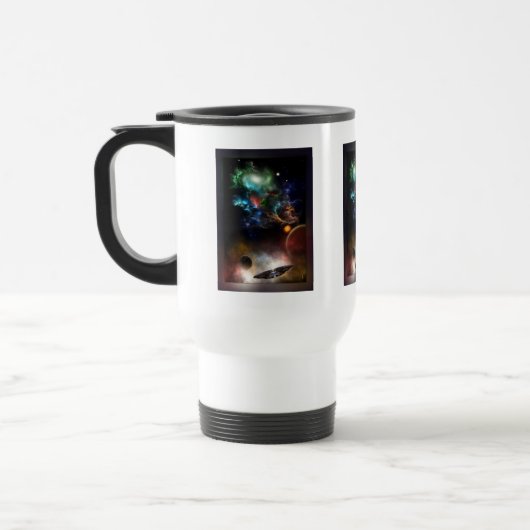 Mug De Voyage Au-delà de l'espace et du temps L'art fractal II S (Gauche)