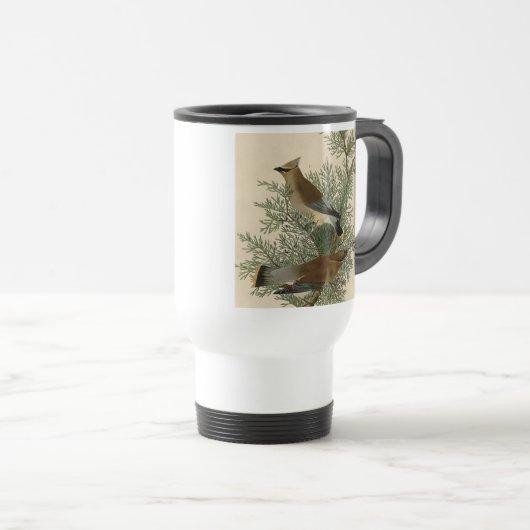 Mug De Voyage Audubon Cèdre cire oiseau (Devant droit)