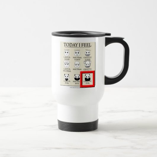 Mug De Voyage Aujourd'hui je sens le mal chaotique (Droite)