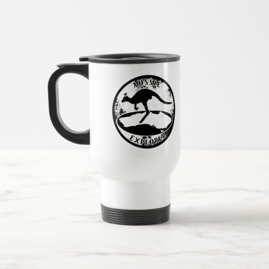 Mug De Voyage Aussie Explorer en grunge (Gauche)