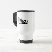 Mug De Voyage Autocollant de proximité heureuse (Devant gauche)