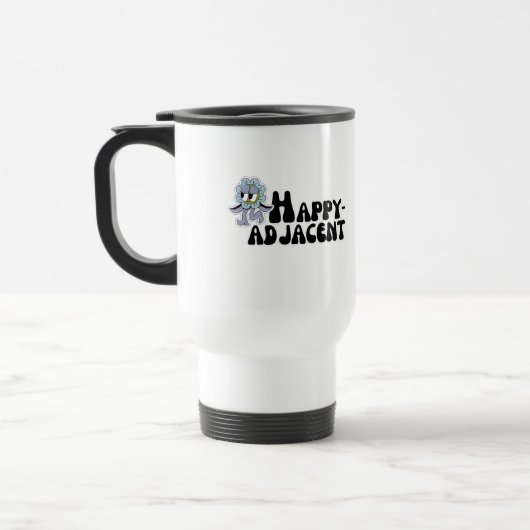 Mug De Voyage Autocollant de proximité heureuse (Gauche)