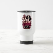 Mug De Voyage Autocollant Eat Sleep Code - Cadeau de programmeur (Centre)