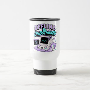 Mug De Voyage Autocollant Rétro Hors Ligne Et Imperturbable