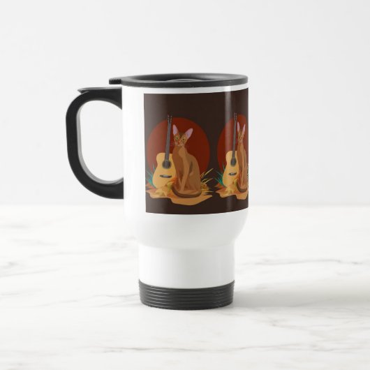 Mug De Voyage Autumn Cat & Guitar (Gauche)