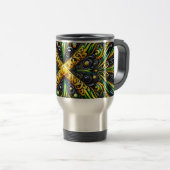Mug de voyage aux couleurs jamaïcaines design (Devant droit)