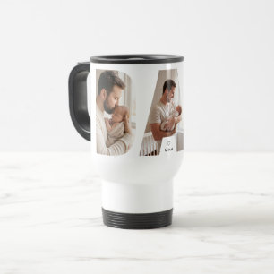 Mug de voyage avec collage de photos de papa