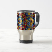Mug de voyage avec des couleurs roumaines Design (Devant droit)