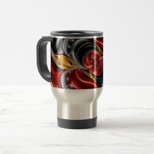 Mug de voyage avec design de couleurs allemandes (Devant gauche)