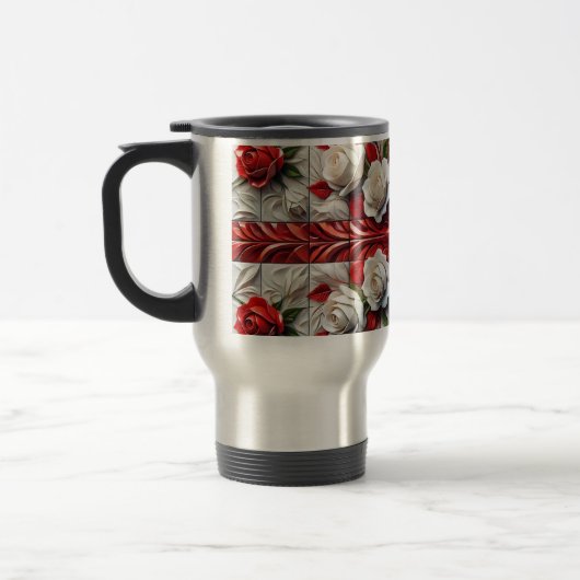 Mug de voyage avec design Rose anglais (Gauche)