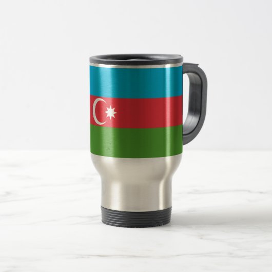 Mug de voyage avec Drapeau d'Azerbaïdjan (Devant droit)