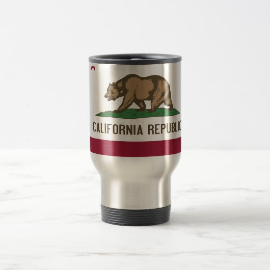 Mug de voyage avec Drapeau de Californie Etat - US (Centre)