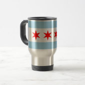 Mug de voyage avec Drapeau de Chicago - USA (Devant gauche)