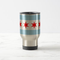 Mug de voyage avec Drapeau de Chicago - USA