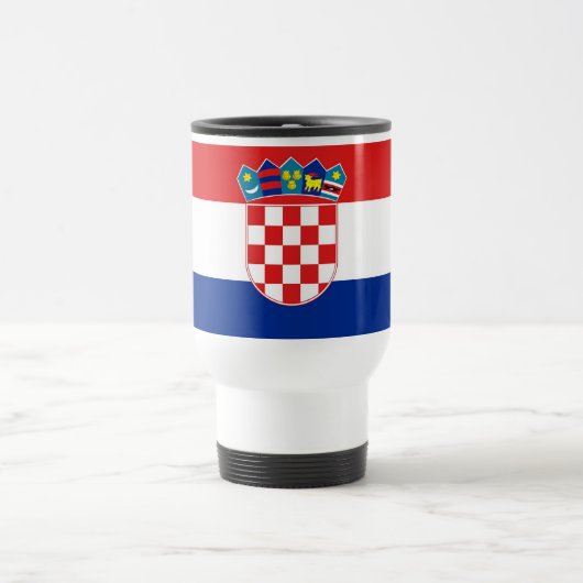 Mug de voyage avec drapeau de Croatie (Centre)