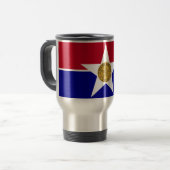 Mug de voyage avec Drapeau de Dallas, Texas, USA (Devant gauche)