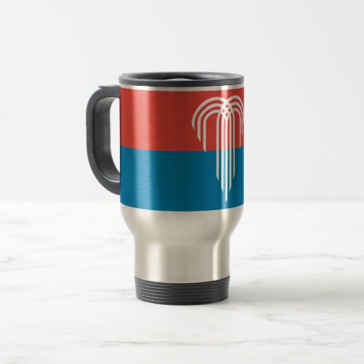 Mug de voyage avec drapeau de Kansas City, Missour (Devant gauche)