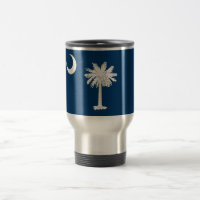 Mug de voyage avec Drapeau de la Caroline du Sud -