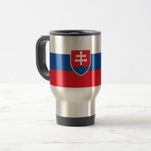 Mug de voyage avec drapeau de la Slovaquie (Devant gauche)