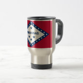 Mug de voyage avec Drapeau de l'Arkansas Etat - US (Devant droit)