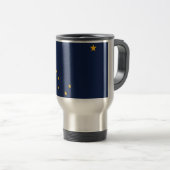 Mug de voyage avec drapeau de l'état de l'Alaska - (Devant droit)