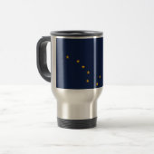 Mug de voyage avec drapeau de l'état de l'Alaska - (Devant gauche)