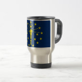 Mug de voyage avec drapeau de l'état de l'Indiana (Devant droit)