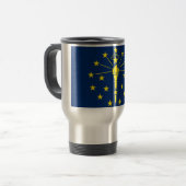 Mug de voyage avec drapeau de l'état de l'Indiana (Devant gauche)