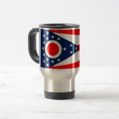 Mug de voyage avec Drapeau de l'Etat de l'Ohio - U (Devant gauche)