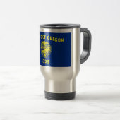 Mug de voyage avec Drapeau de l'Etat de l'Oregon - (Devant droit)