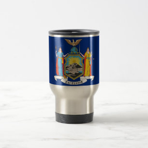 Mug de voyage avec Drapeau de l'Etat de New York -