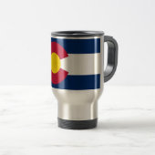 Mug de voyage avec Drapeau de l'Etat du Colorado - (Devant droit)