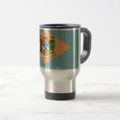 Mug de voyage avec Drapeau de l'Etat du Delaware - (Devant droit)