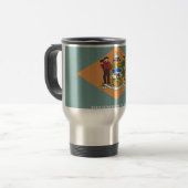 Mug de voyage avec Drapeau de l'Etat du Delaware - (Devant gauche)