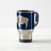 Mug de voyage avec drapeau de l'État du Wyoming - (Devant droit)