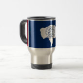 Mug de voyage avec drapeau de l'État du Wyoming - (Devant gauche)