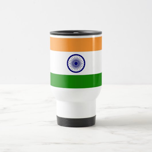 Mug de voyage avec drapeau de l'Inde (Centre)