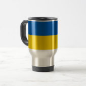 Mug de voyage avec drapeau de l'Ukraine (Devant gauche)