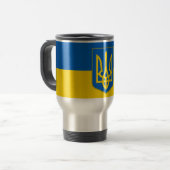 Mug de voyage avec drapeau de l'Ukraine (Devant gauche)