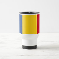 Mug de voyage avec drapeau de Roumanie