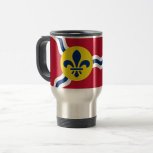 Mug de voyage avec Drapeau de Saint-Louis, Missour