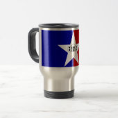 Mug de voyage avec Drapeau de San Antonio, Texas,  (Devant gauche)