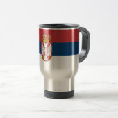 Mug de voyage avec Drapeau de Serbie (Devant droit)