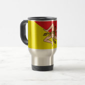 Mug de voyage avec Drapeau de Sicile, Italie (Devant gauche)