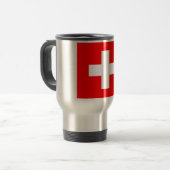 Mug de voyage avec Drapeau de Suisse (Devant gauche)